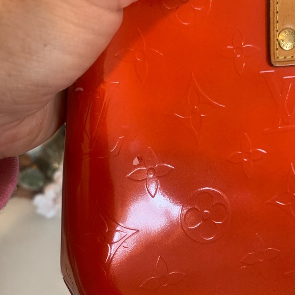 Authentic Louis Vuitton veneer red orange bag - Picture 8 of 15